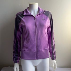 Purple & Grey Adidas Zip Up Small